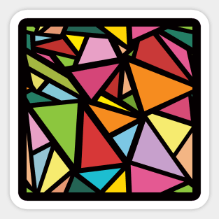 Colorful triangles pattern 7 Sticker